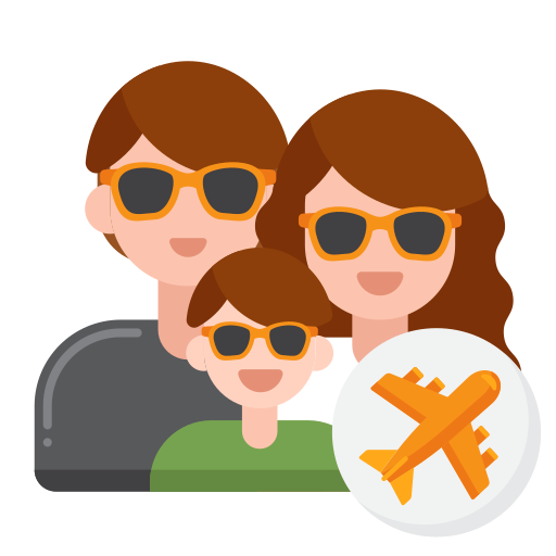 voyage en famille Flaticons Flat Icône