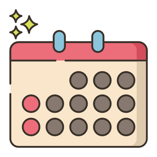 calendario Flaticons Lineal Color icona