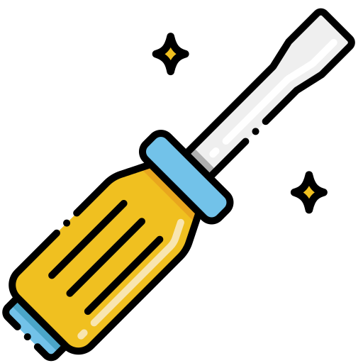 Screwdriver Flaticons Lineal Color icon
