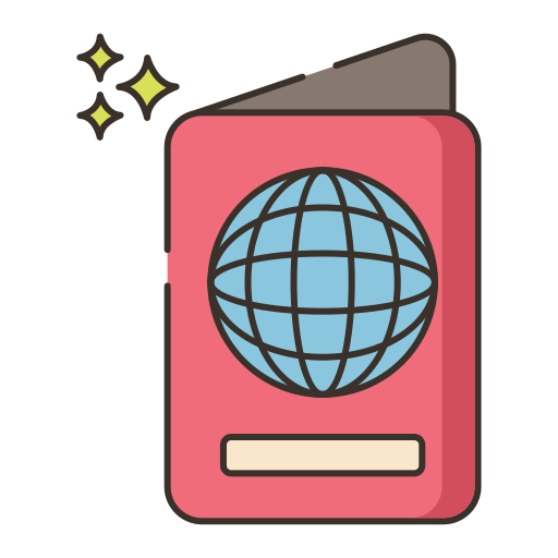 reisepass Flaticons Lineal Color icon