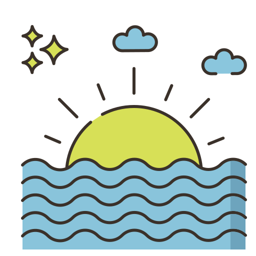 Sunset Flaticons Lineal Color icon