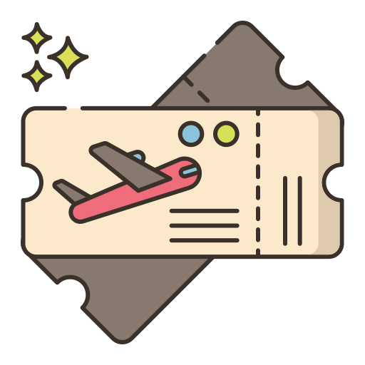 flugzeugticket Flaticons Lineal Color icon