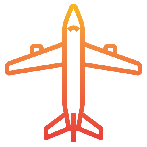 vliegtuig itim2101 Gradient icoon