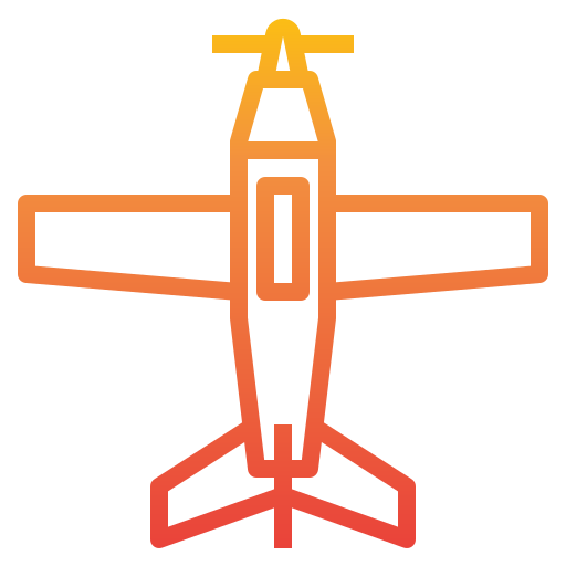 vliegtuig itim2101 Gradient icoon