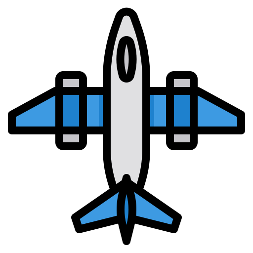 samolot itim2101 Lineal Color ikona