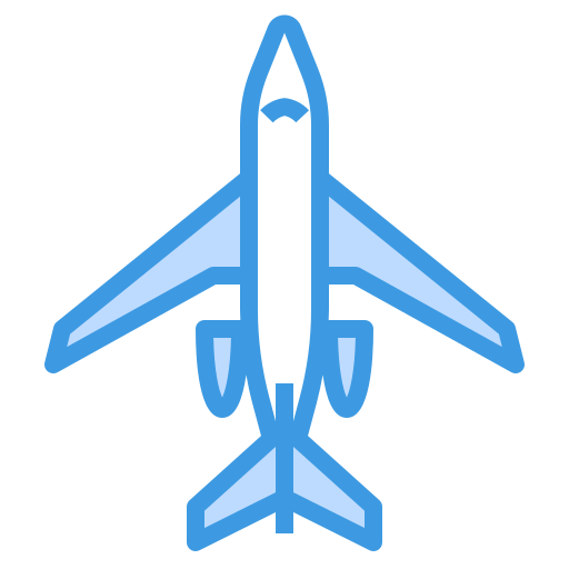 vliegtuig itim2101 Blue icoon
