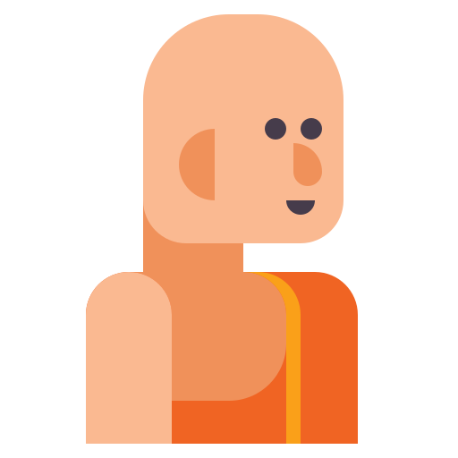 buddyjski mnich Flaticons Flat ikona