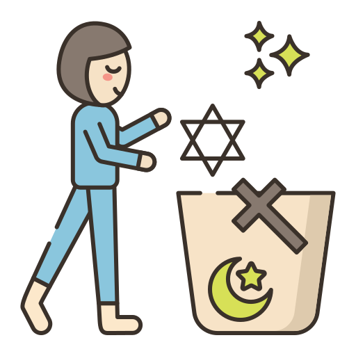atheist Flaticons Lineal Color icon