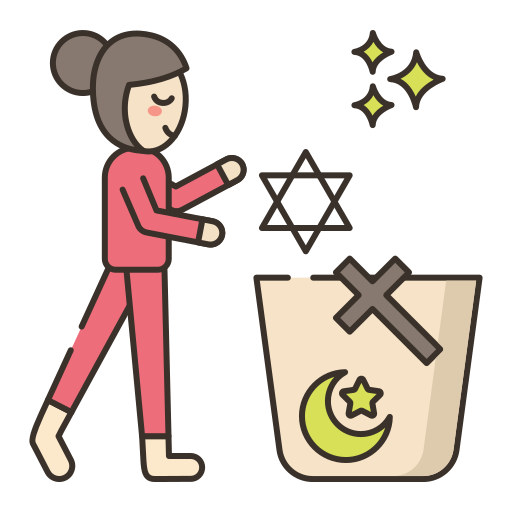 Atheist Flaticons Lineal Color icon