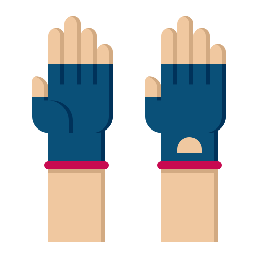 guantes sin dedos Flaticons Flat icono
