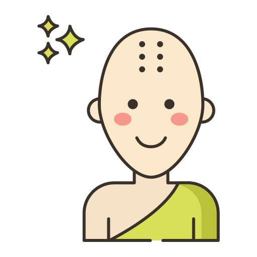 Buddhist monk Flaticons Lineal Color icon