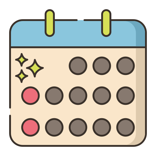 Calendar Flaticons Lineal Color icon