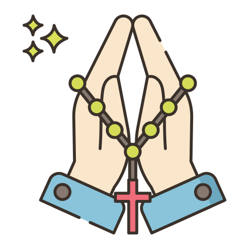 Католик Flaticons Lineal Color иконка