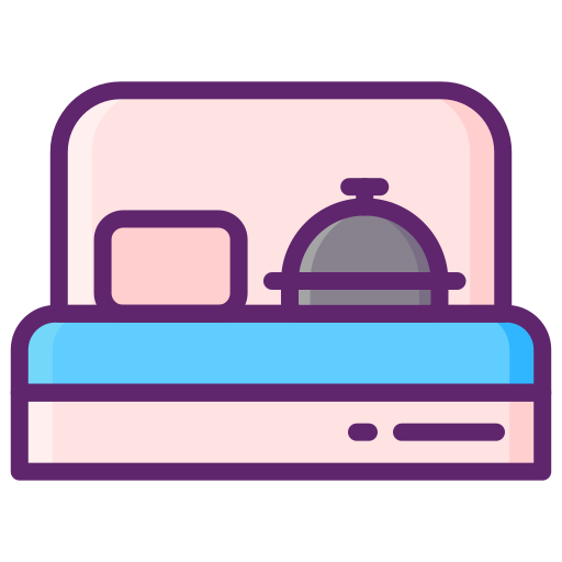 Bed and breakfast Flaticons Lineal Color icon