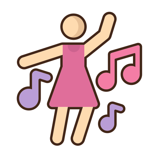 dansen Flaticons Lineal Color icoon