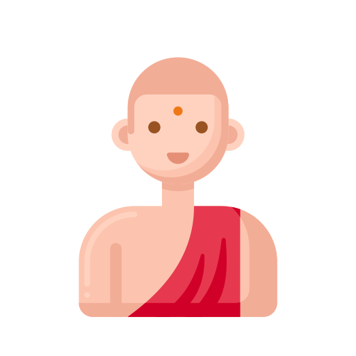 boeddhistische monnik Flaticons Flat icoon