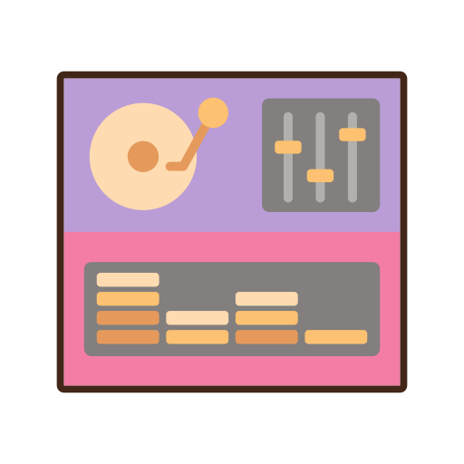 dj-mixer Flaticons Lineal Color icoon