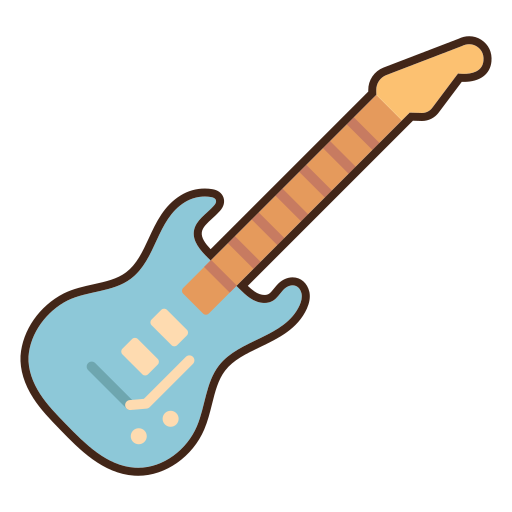 gitara Flaticons Lineal Color ikona