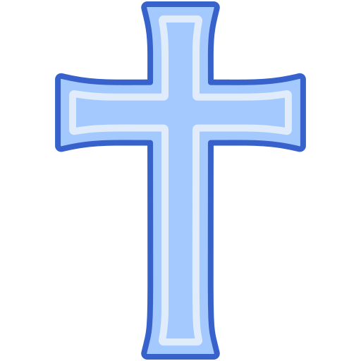 christliches kreuz Flaticons Lineal Color icon