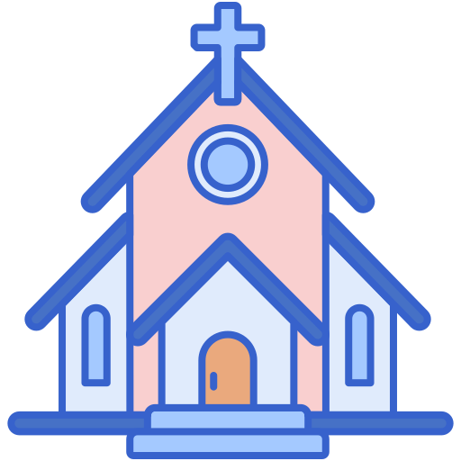 kościół Flaticons Lineal Color ikona