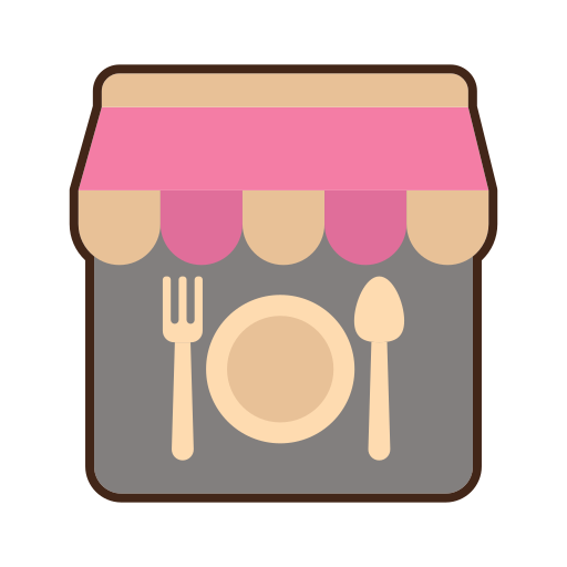 Food stand Flaticons Lineal Color icon