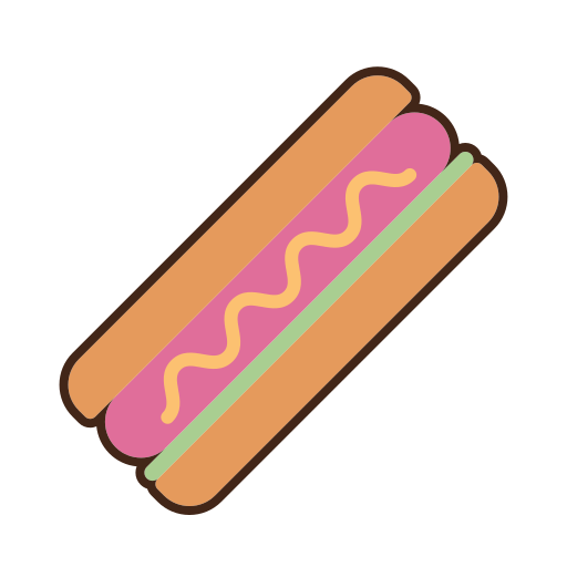 hotdog Flaticons Lineal Color icoon