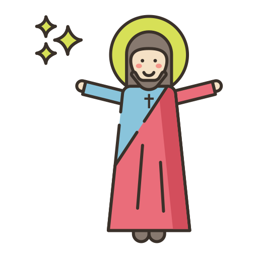 Jesus Flaticons Lineal Color icon