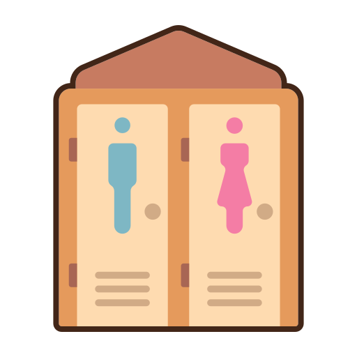 draagbare toiletten Flaticons Lineal Color icoon