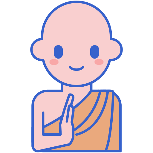 Monk Flaticons Lineal Color icon