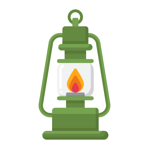 lampara de aceite Flaticons Flat icono