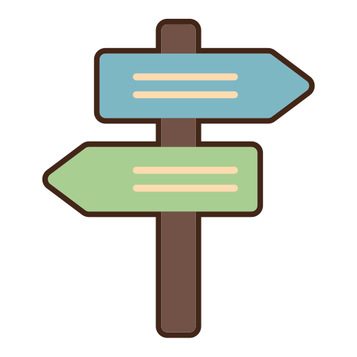 Signpost Flaticons Lineal Color icon