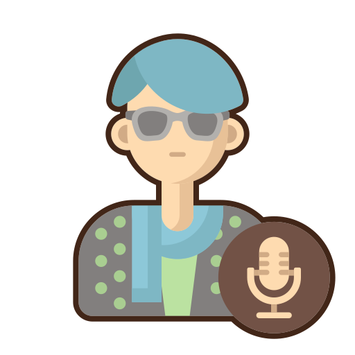 Singer Flaticons Lineal Color icon