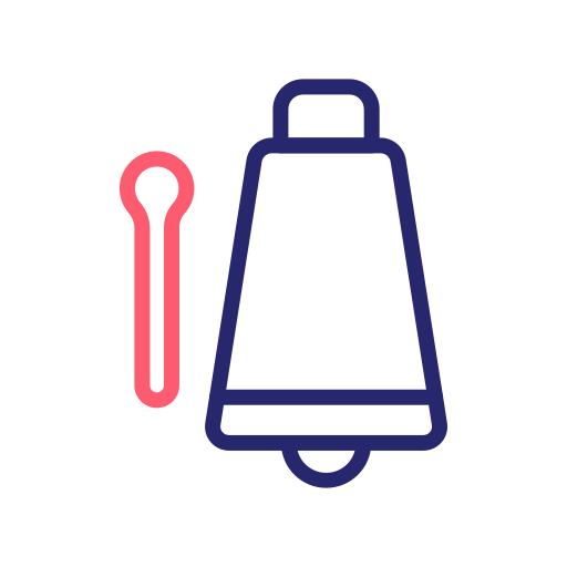 Cowbell Generic Outline Color icon