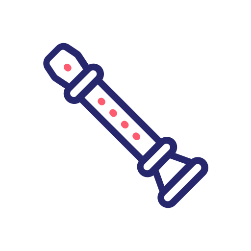 Flute Generic Outline Color icon
