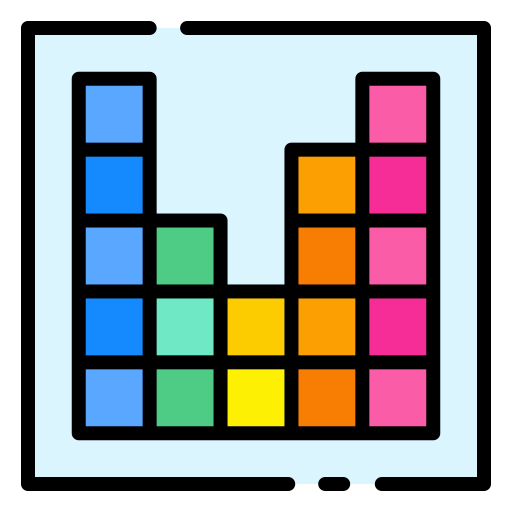 tabla periódica Good Ware Lineal Color icono