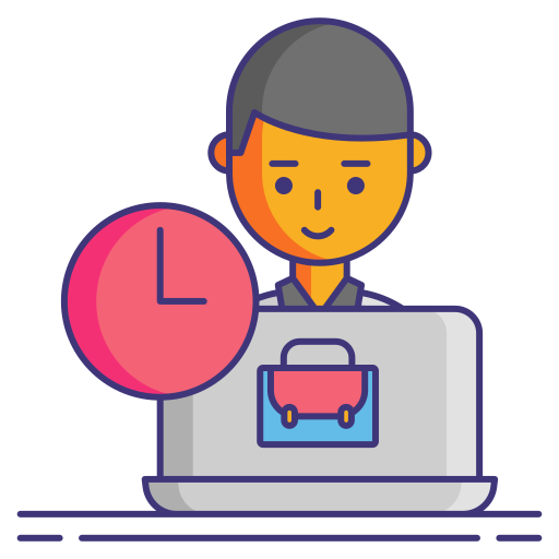 workaholic Flaticons Lineal Color icon