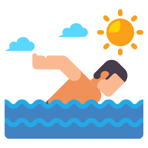 nadando Flaticons Flat icono