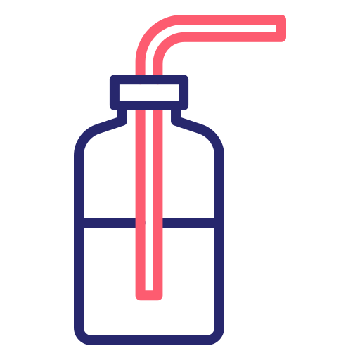 bottiglia di lavaggio Generic Outline Color icona