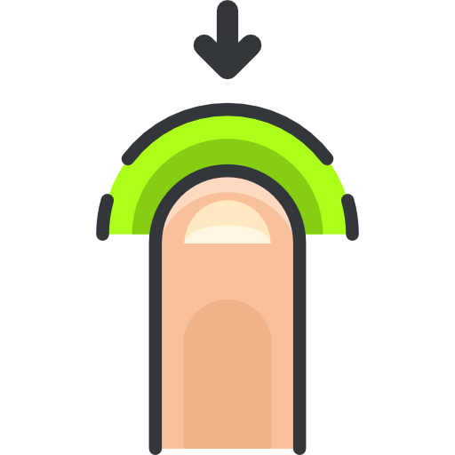 finger Roundicons Premium Lineal Color icon