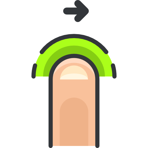 Finger Roundicons Premium Lineal Color icon