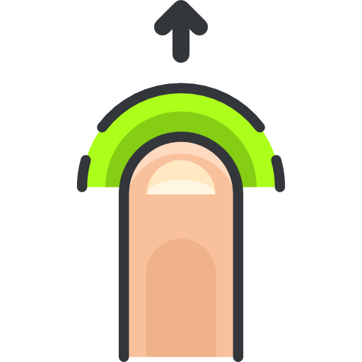 Finger Roundicons Premium Lineal Color icon