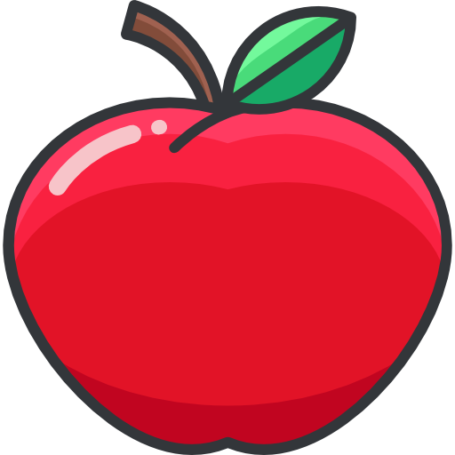 jabłko Roundicons Premium Lineal Color ikona