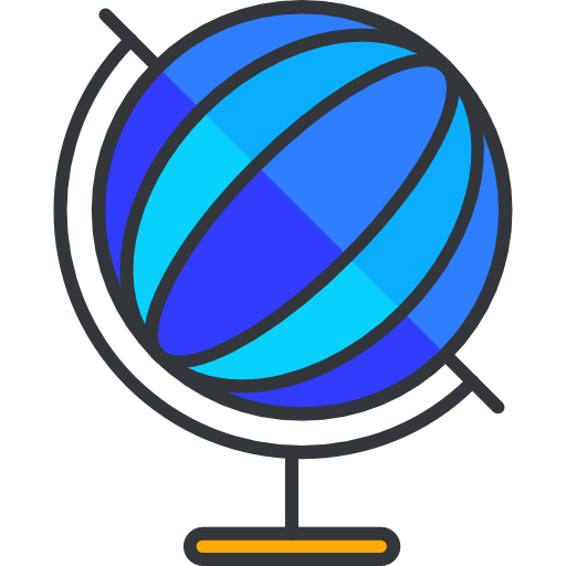 Глобус Roundicons Premium Lineal Color иконка