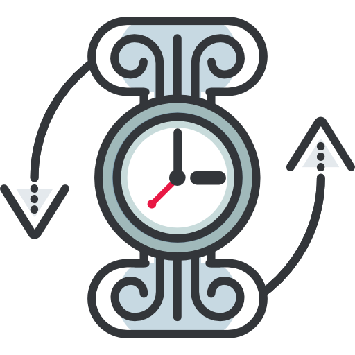 hora Roundicons Premium Lineal Color icono