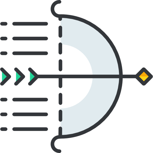 bogenschießen Roundicons Premium Lineal Color icon