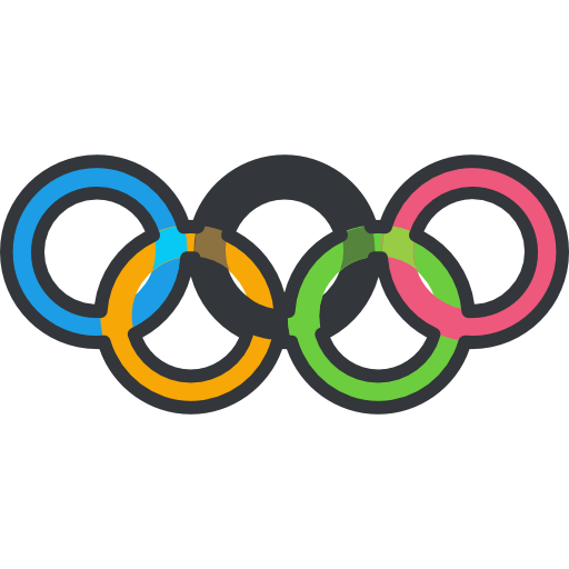 olympische spelen Roundicons Premium Lineal Color icoon