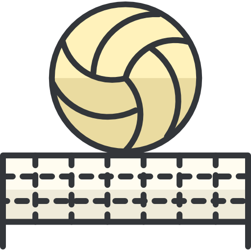 vóleibol Roundicons Premium Lineal Color icono