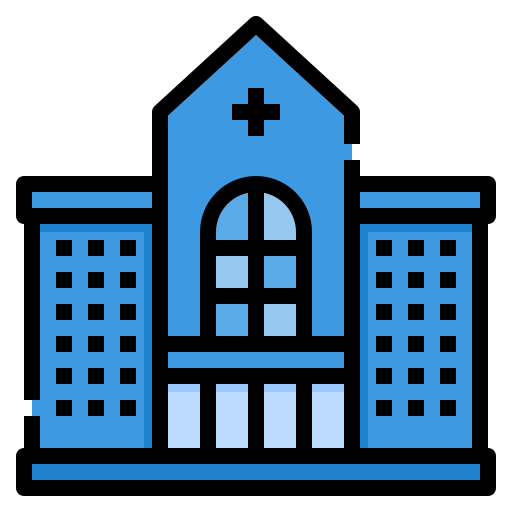 krankenhausgebäude itim2101 Lineal Color icon