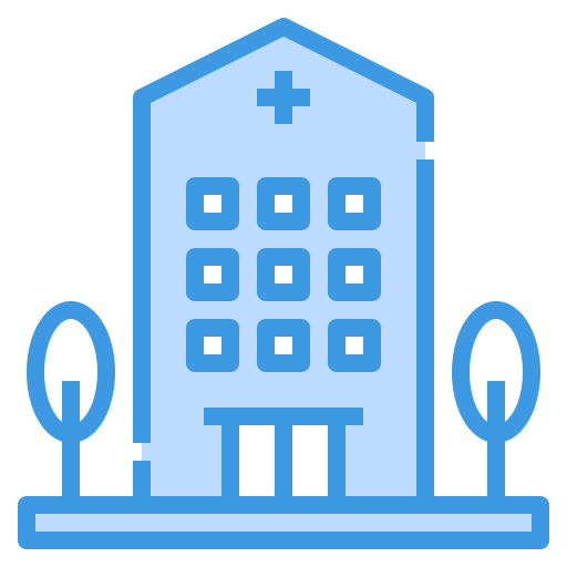 edificio del hospital itim2101 Blue icono