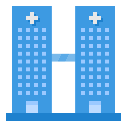 edificio del hospital itim2101 Flat icono